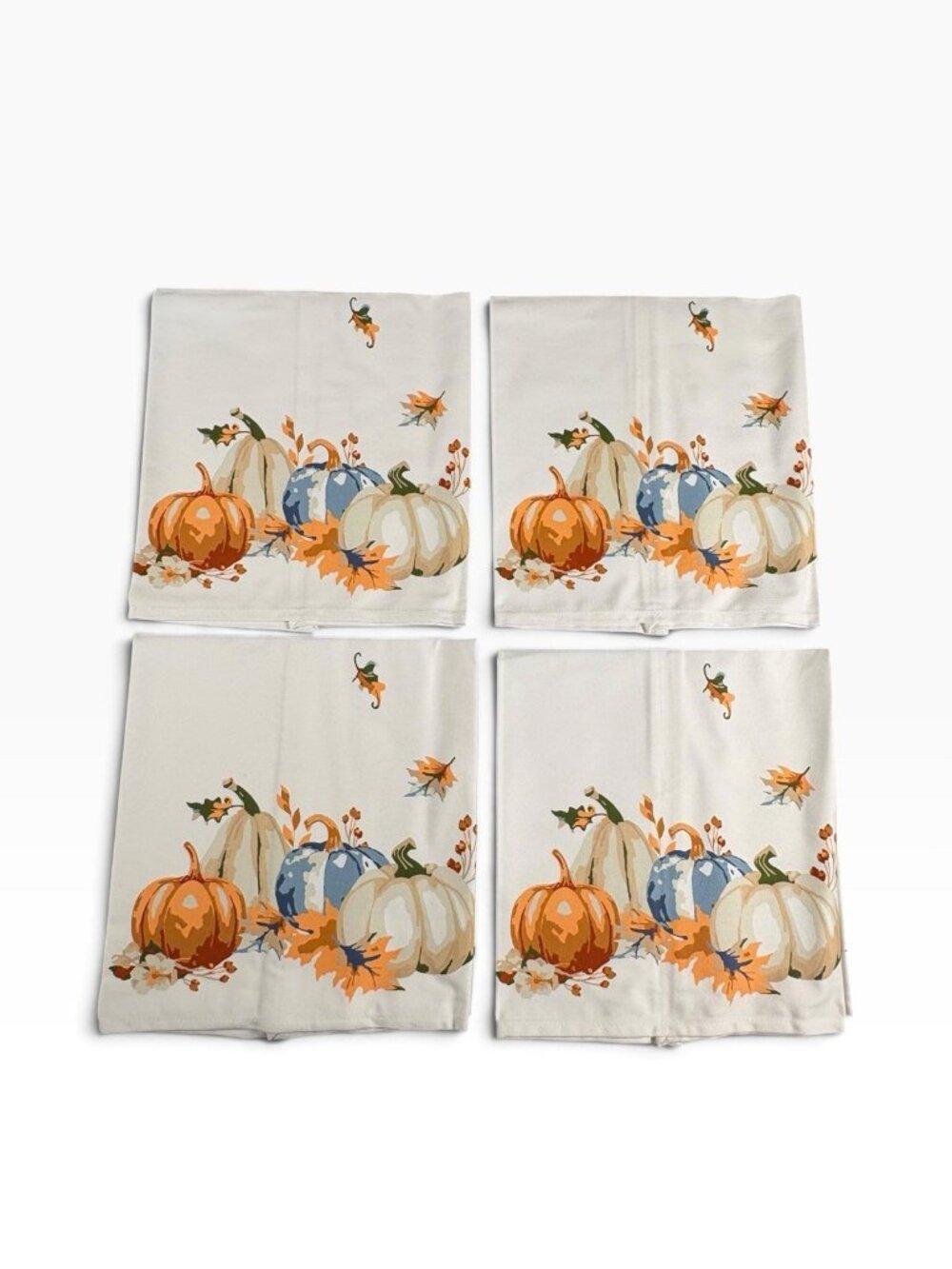 Temp-tations Thanks & Giving Set of 4 20x20 Cotton Napkins K98072 New Sealed
